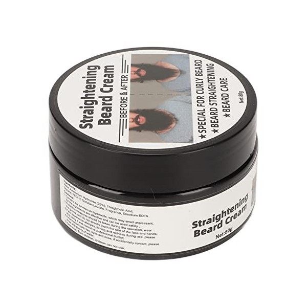 Crème Revitalisante pour la Barbe, Remodelant, Adoucissant, Réduisant les Frisottis, Revitalisant pour la Barbe au Quotidien