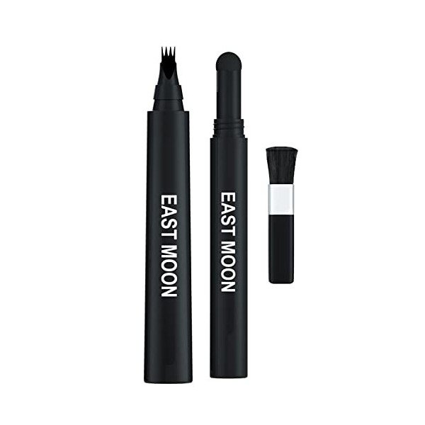 Cyhamse Crayon de Remplissage de Barbe pour Hommes,Kit Stylo à Barbe étanche 4 Points avec Brosse - Produits de Soins du Visa