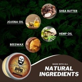 Barbe Baume Bois de Cèdre Parfum Grand 30ml Laisser Poser Barbe Dressage Après-shampooing Meilleure Qualité& Valeur 100% Natu