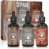 Viking Revolution Huile Barbe Homme 3x28g – Kit De Huile De Barbe Aux Parfums De Bois De Santal, Cèdre Et Pin & Sauge Sclarée...