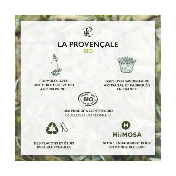 La Provençale Bio - Le Gommage de Pureté Nettoyant - Huile dOlive Bio AOP Provence et Noyaux dOlive certifié Cosmebio - Pou G...