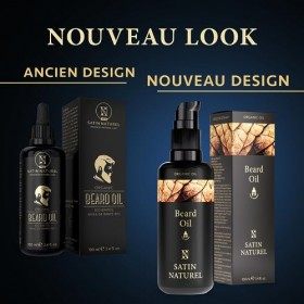 Huile Barbe Homme Bio 100ml - Huile a Barbe et Visage Huile dAmande Douce Bio et Huile dArgan pour une Barbe Hydratée et Co