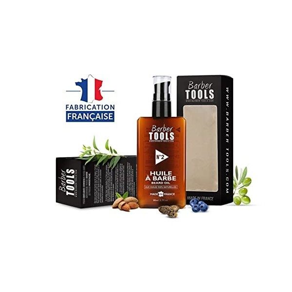 Huile Barbe | N°2 | aux huiles 100% naturelles - MADE IN FRANCE - Favorise la Pousse de la Barbe - À base d’Huile de RICIN, 7
