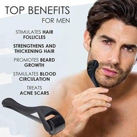 Dermaroller,Dermaroller Barbe,Beard Roller,Dermaroller 0.5,Dermaroller Visage,Derma Roller Hair,Rouleau à Barbe,Kit Croissanc