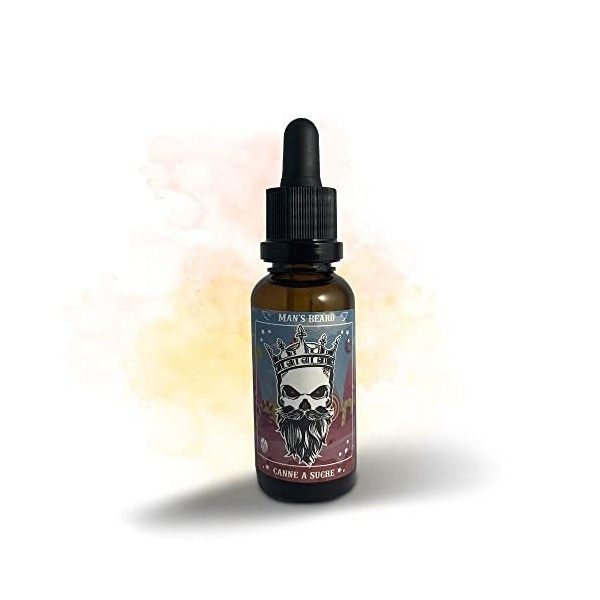 Mans Beard|Huile de barbe|Canne à Sucre |Produit barbe homme hydratant, croissance de la barbe| Pour tous types de barbe hom