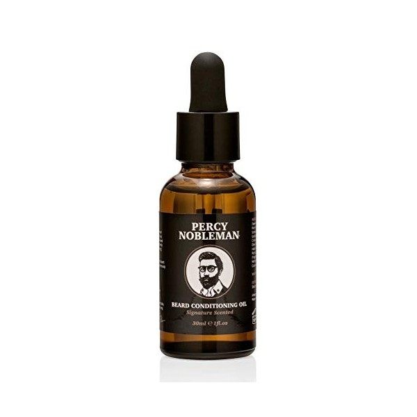 Huile pour barbe de Percy Nobleman, Mélange composé à 99% d’essences naturelles dérivées 30 ml 