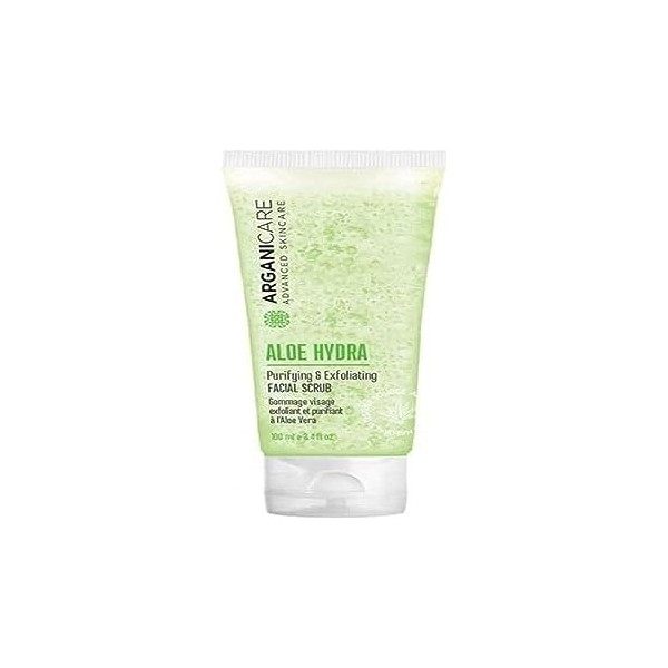 Arganicare Gommage Visage Exfoliant et Purifiant à lAloe Vera - Soin Nettoyant Visage - Tube 100 ml Gommage / Exfoliants