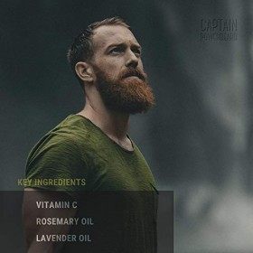 Captain Powerbeard Huile À Barbe - De Pour Homme Sérum Croissance Produit Naturel Et Hydratant Avec LHuile Germe Blé Pousse 
