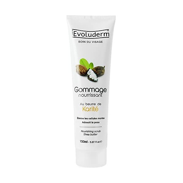Evoluderm - Gommage Nourrissant au Beurre de Karité – 150 ml - Fabrication Française Gommage / Exfoliants