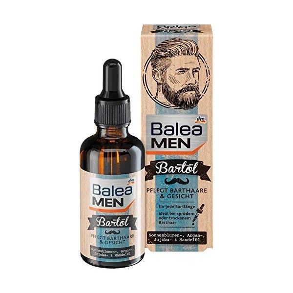 Balea Men Huile pour barbe 50 ml Certifié Öko-Tex Très bien Chargeur 5/2017