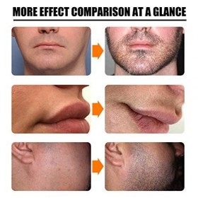 Kit de Croissance Barbe, 30ml Sérum Huile Barbe De Croissance pour Pousse Barbe Accélérateur, Barbe Dermaroller, Beard Growth