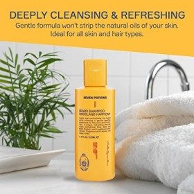 Seven Potions Shampoing à Barbe pour Homme — Nettoyant Barbe Doux, Purifiant pour une Barbe Propre sans Démangeaisons de Barb