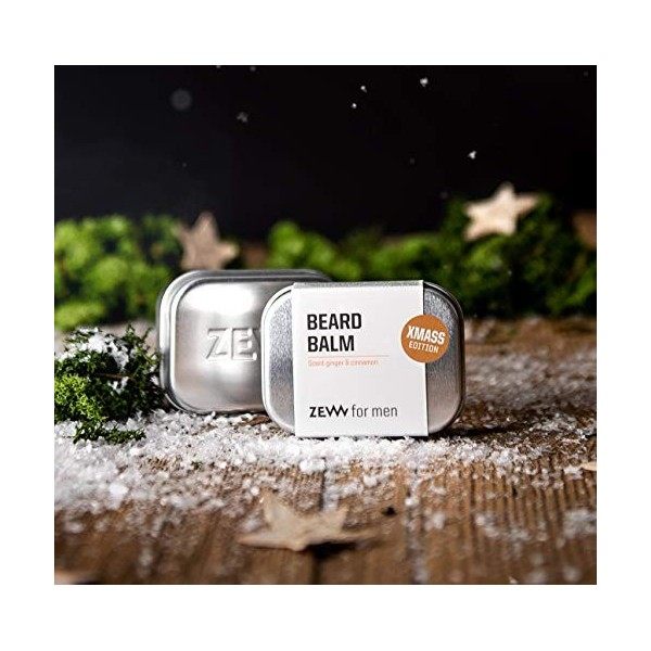 Zew For Men, Winter Beard Balm, Durable & Sustainable for Mens Health, Creates Volume & Shapes Beard with Ginger-Cinnamon Sce