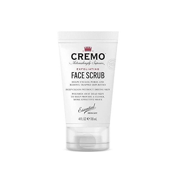 CREMO - Exfoliant Visage | Soin Pour Homme | À Base de Coquilles de Noix | 118ml