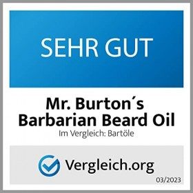 Mr.Burtons Beard Oil - Huile pour barbe Barbarian - Huile Viking 50 ml - Végétalienne et bien sûr avec de lhuile dargan