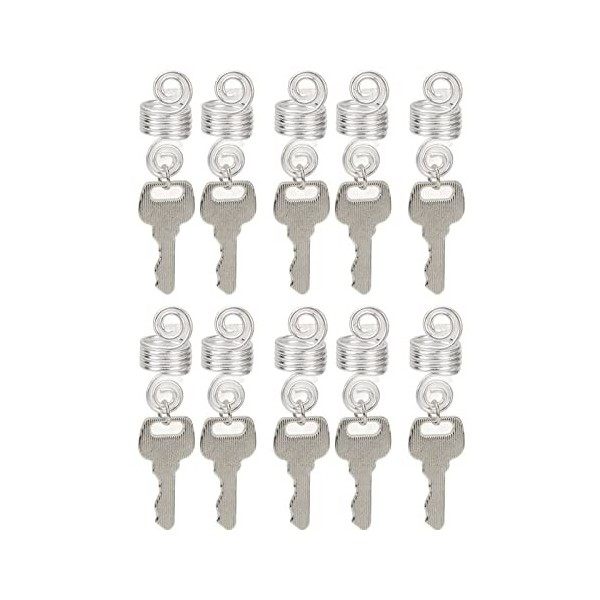 Ensemble de Pendentifs de Barbe, Taille Appropriée 10pcs Clés Perles de Barbe Légères pour Cheveux pour Femmes