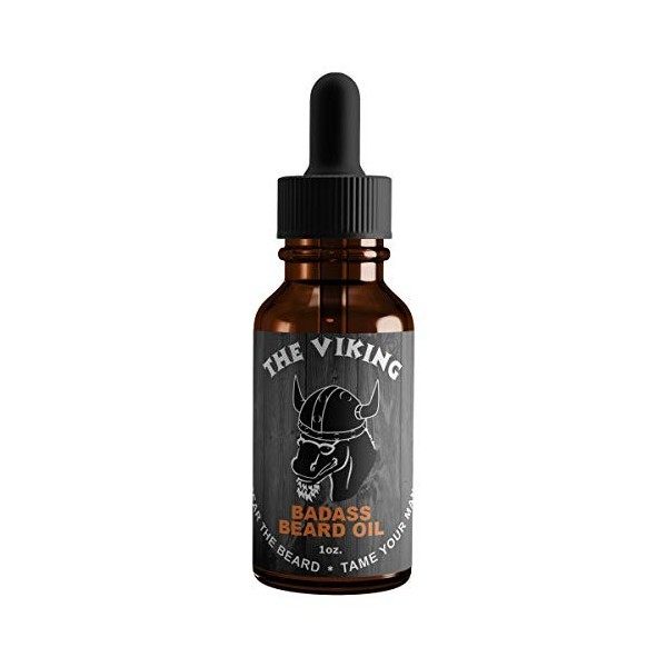 Badass Beard Care Huile Barbe pour les hommes Le parfum Viking 1oz