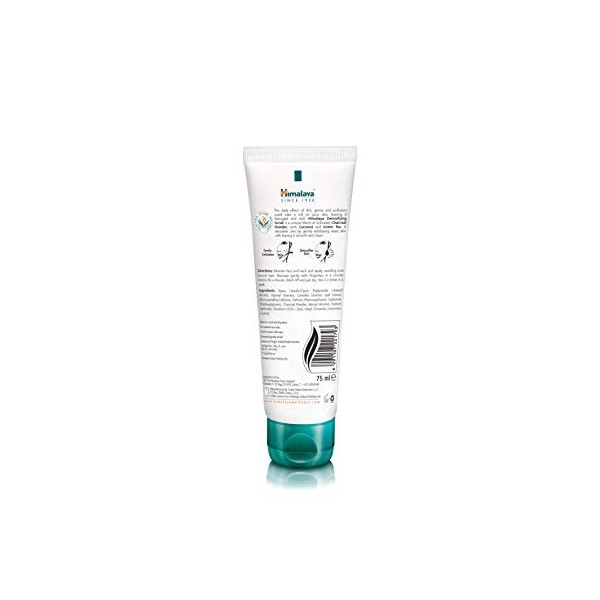 Himalaya Detoxifying Charcoal Face Scrub with Activated Charcoal and Green Tea, 75 ml