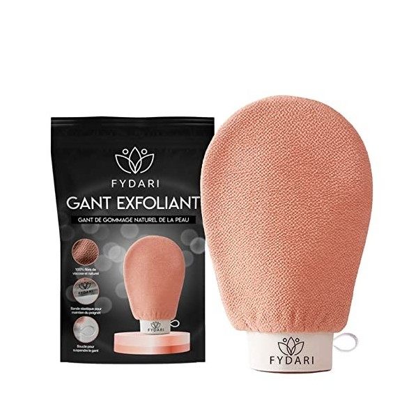 Fydari Gant Exfoliant, Gant Gommage Peau Naturel, Gant de Crin, Gant Kessa Hammam et Spa, Gant exfoliant Corps, Gant Gommage 