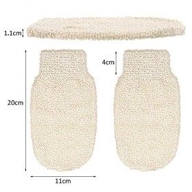 Fuyamp 4 Pcs Gants Exfoliants, Gant de Douche de Bain Écologique Gant de Gommage En Profondeur Gant Dexfoliation Du Corps Go