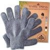 Gants exfoliants pour le corps en bambou, éponge exfoliante corps, brosse corps, éponge naturelle douche avec gommages pour l