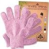 Gants exfoliants pour le corps en bambou, éponge exfoliante corps, brosse corps, éponge naturelle douche avec gommages pour l