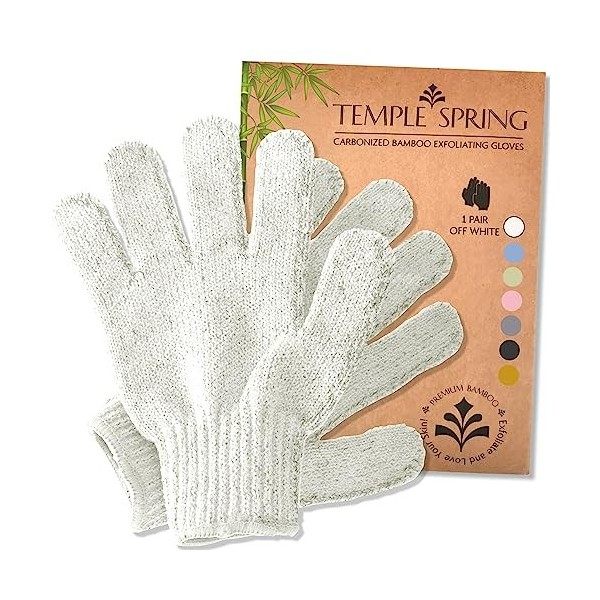 Gants exfoliants pour le corps en bambou, éponge exfoliante corps, brosse corps, éponge naturelle douche avec gommages pour l