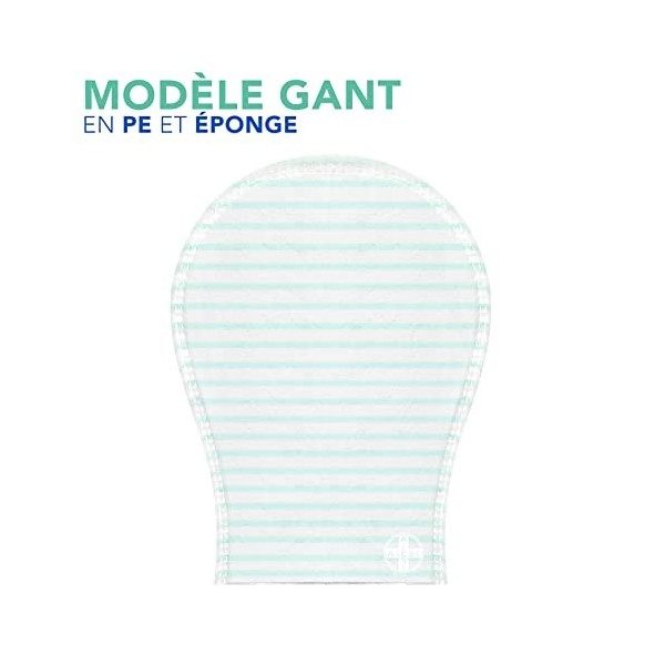 AIESI® Gants de toilette jetables avec savon haute qualité imperméable avec éponge douce Paquet de 100 pièces , Délicatement