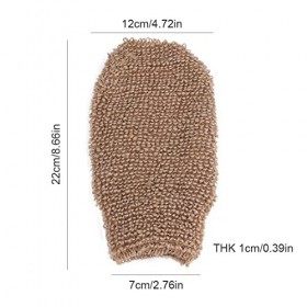 Gant de toilette exfoliant naturel - Gommage visage et corps - Soin de la peau homme & femme - Gant en crin de jute - Spa & H