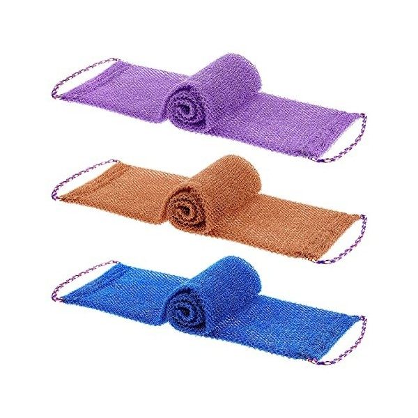 OOTSR 3 pièces Extra Long Exfoliating Washcloth Serviette, Massage Bath Clothes, Body Scrubber Beauty Washcloth Nylon BathWel