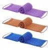 OOTSR 3 pièces Extra Long Exfoliating Washcloth Serviette, Massage Bath Clothes, Body Scrubber Beauty Washcloth Nylon BathWel