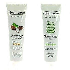 Kit de Gommage Exfoliant Visage à LAloe - Vera et au Beurre de Karité 2 produits de 150 ml Gommage / Exfoliants