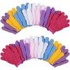 Duufin 14 Paires Gants Exfoliants pour le Corps 7 Couleurs Gants de Bain Exfoliants pour Adulte et Adolescent