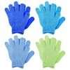 Sibba Lot De 8 Gants Exfoliants Gants Bain Gommage Accessoires du Corps Peau Morte Peau Corps Pour Douche Spa Massage Et éLim