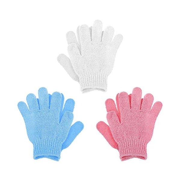 Sibba Lot De 8 Gants Exfoliants Gants Bain Gommage Accessoires du Corps Peau Morte Peau Corps Pour Douche Spa Massage Et éLim