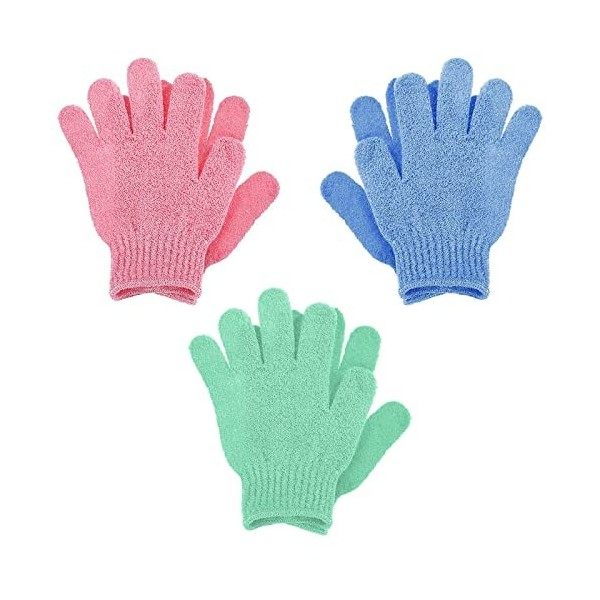 Sibba Lot De 8 Gants Exfoliants Gants Bain Gommage Accessoires du Corps Peau Morte Peau Corps Pour Douche Spa Massage Et éLim