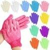 Alotpower Lot de 24 gants exfoliants pour le corps 100 % nylon double face 12 couleurs