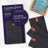 Cleanlogic Detoxify Charcoal Infused Exfoliating Stretch Cloths, Removes Dry, Damaged & Rough Skin, Vegan-Friendly- Pack of 3