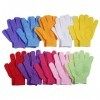 Lot de 10 paires de gants de bain exfoliants, fabriqués en 100 % nylon, 10 couleurs, gants exfoliants double face pour beauté