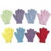 Lot de 8 paires de gants exfoliants double face pour la douche, le spa, le massage des peaux mortes