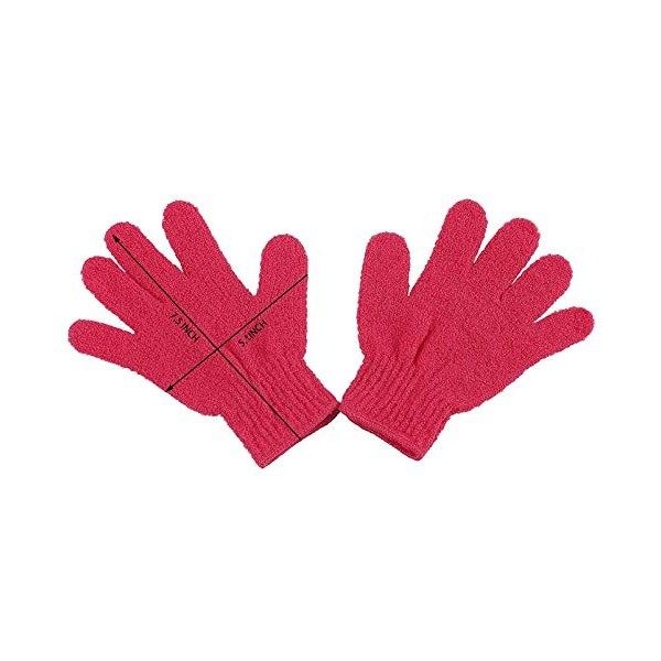 Lot de 8 paires de gants exfoliants double face pour la douche, le spa, le massage des peaux mortes