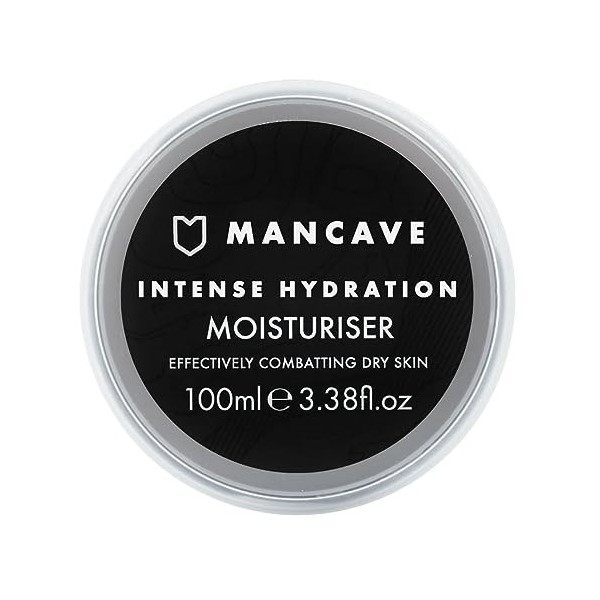 Hydratant à lacide hyaluronique 100 ml par ManCave, formulé pour hydrater intensément, combattre efficacement la peau sèche,