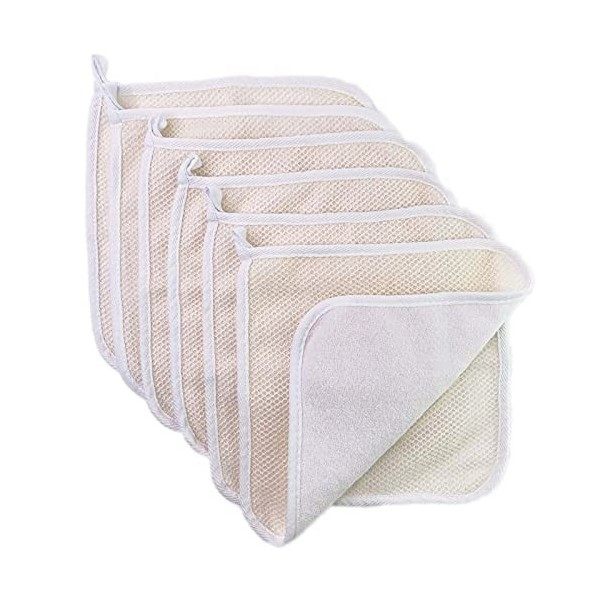 PPHAO Lot de 6 gants de toilette doux pour le visage exfoliants pour peaux mortes