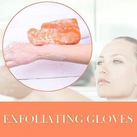 2Pcs Gant Exfoliant, Gant de Crin, Gant Gommage Peau pour Exfolier Gommage Corporel et Élimine les cellules mortes de la peau