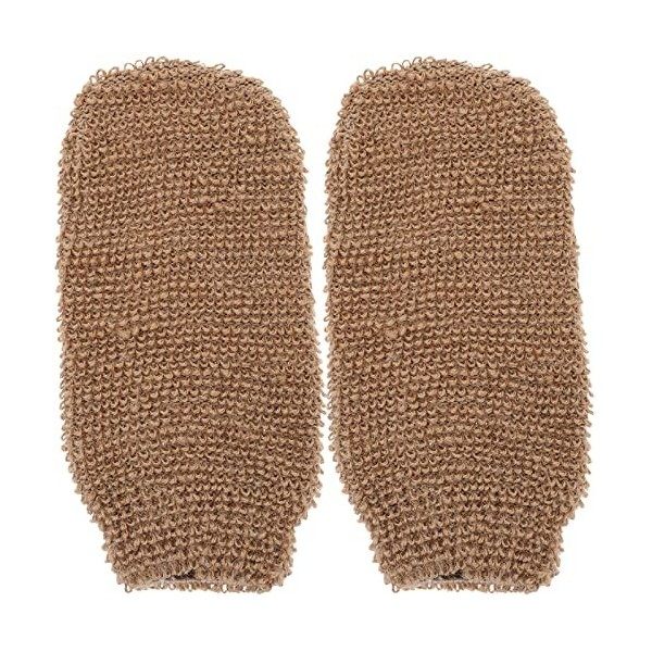 Healifty Lot de 2 gants de douche exfoliants en chanvre pour homme et femme