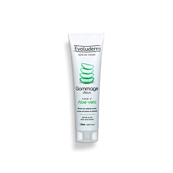 Evoluderm - Gommage Doux à lExtrait dAloe Vera - 150 ml - Fabrication Française Gommage / Exfoliants