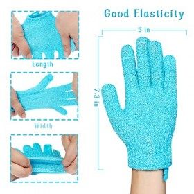 Lot de 16 gants de bain exfoliants avec boucle de suspension pour beauté, spa, massage, douche, 8 couleurs
