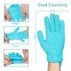 Lot de 16 gants de bain exfoliants avec boucle de suspension pour beauté, spa, massage, douche, 8 couleurs