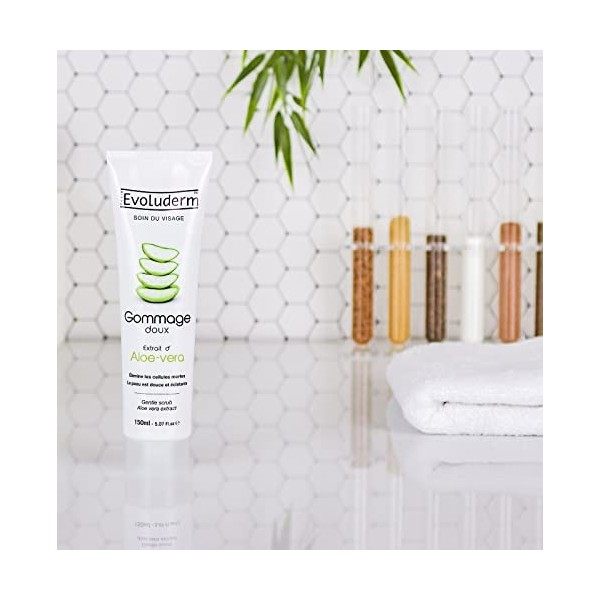 Evoluderm - Gommage Doux à lExtrait dAloe Vera - 150 ml - Fabrication Française