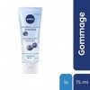 NIVEA Gommage au Riz Douceur 1 x 75 ml , Exfoliant d’origine naturelle enrichi en Graines de Riz Japonica & Myrtilles BIO, S ...